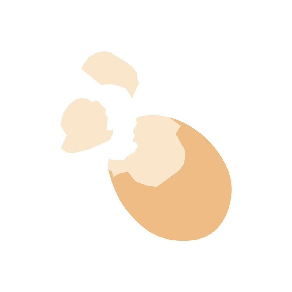 Cracked Egg Flat Illustration. Clean Icon Design Element on Isolated White Background vector