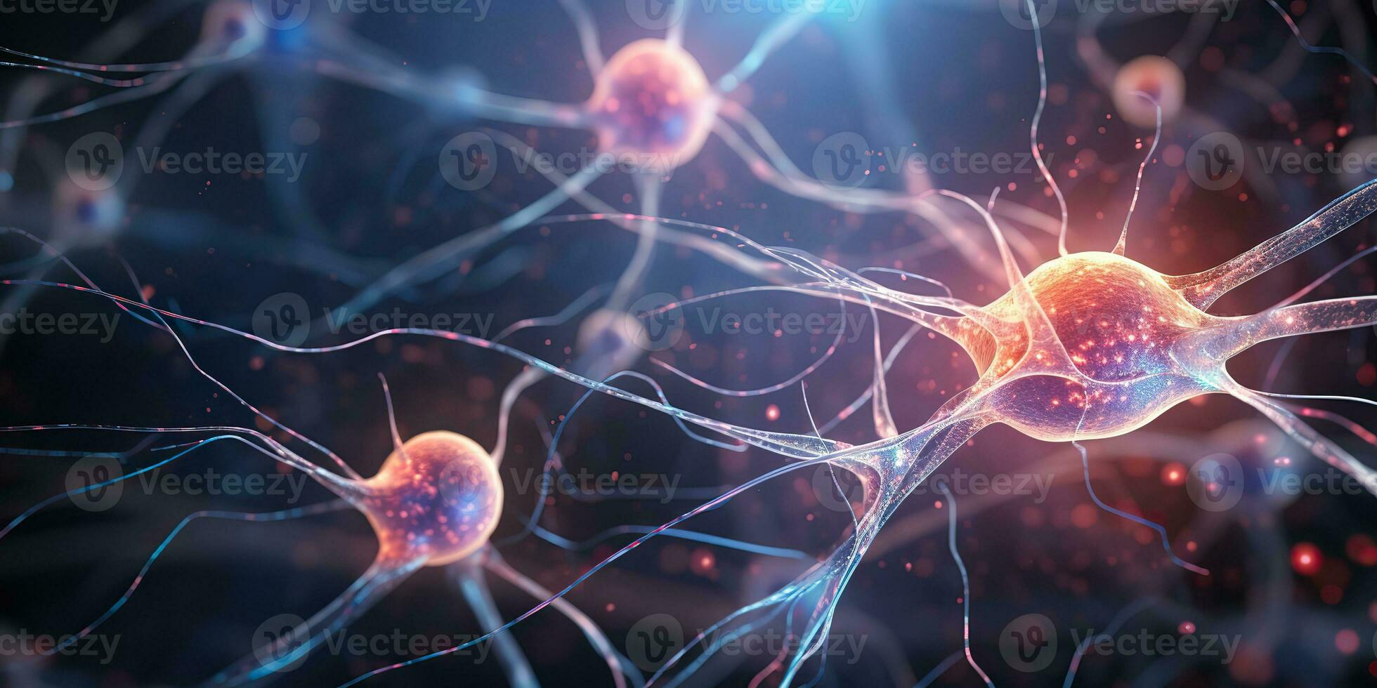 AI Generated. AI Generative. Brain cells human mind anatomy medicine background. Graphic Art photo