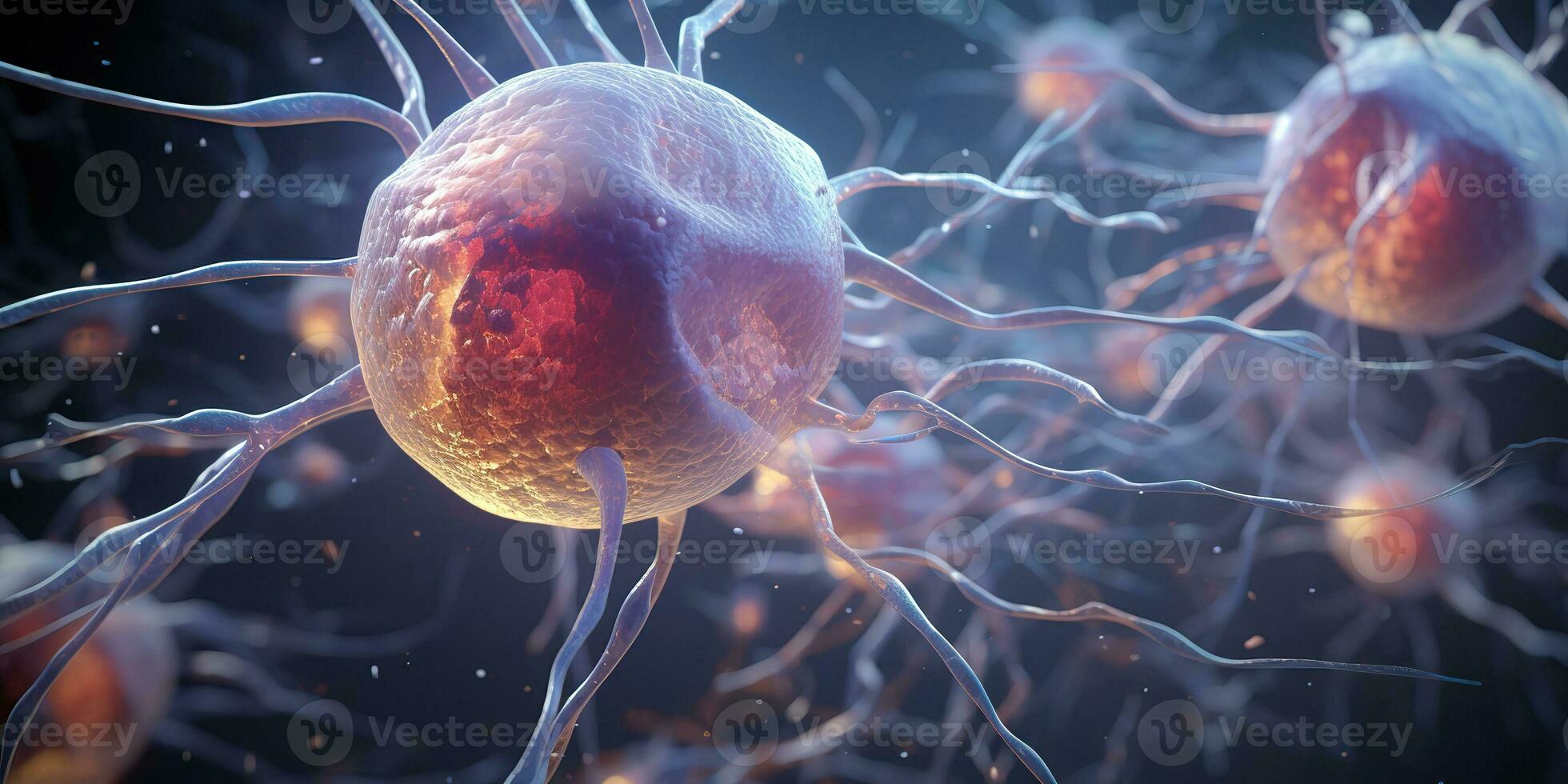 AI Generated. AI Generative. Brain cells human mind anatomy medicine background. Graphic Art photo