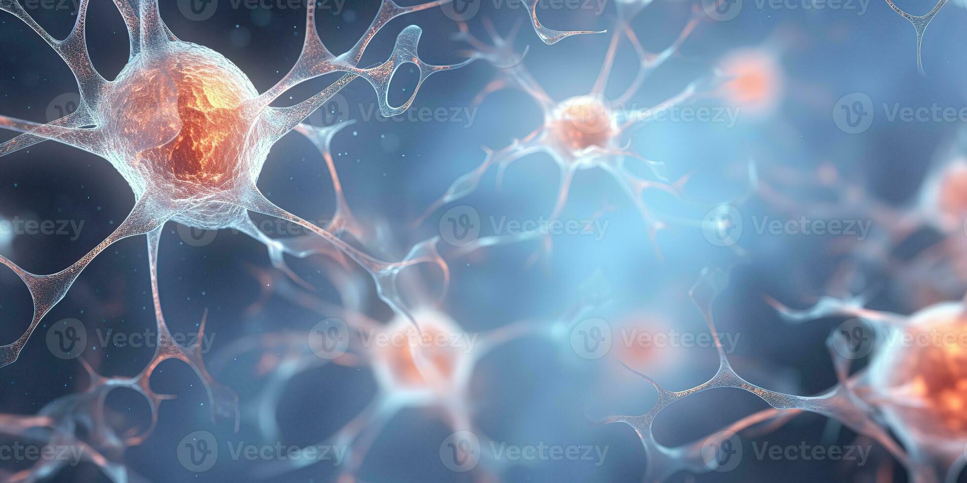 AI Generated. AI Generative. Brain cells human mind anatomy medicine background. Graphic Art photo