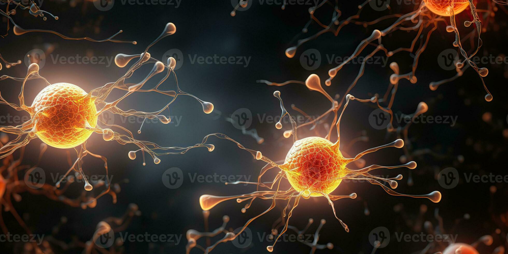 AI Generated. AI Generative. Brain cells human mind anatomy medicine background. Graphic Art photo