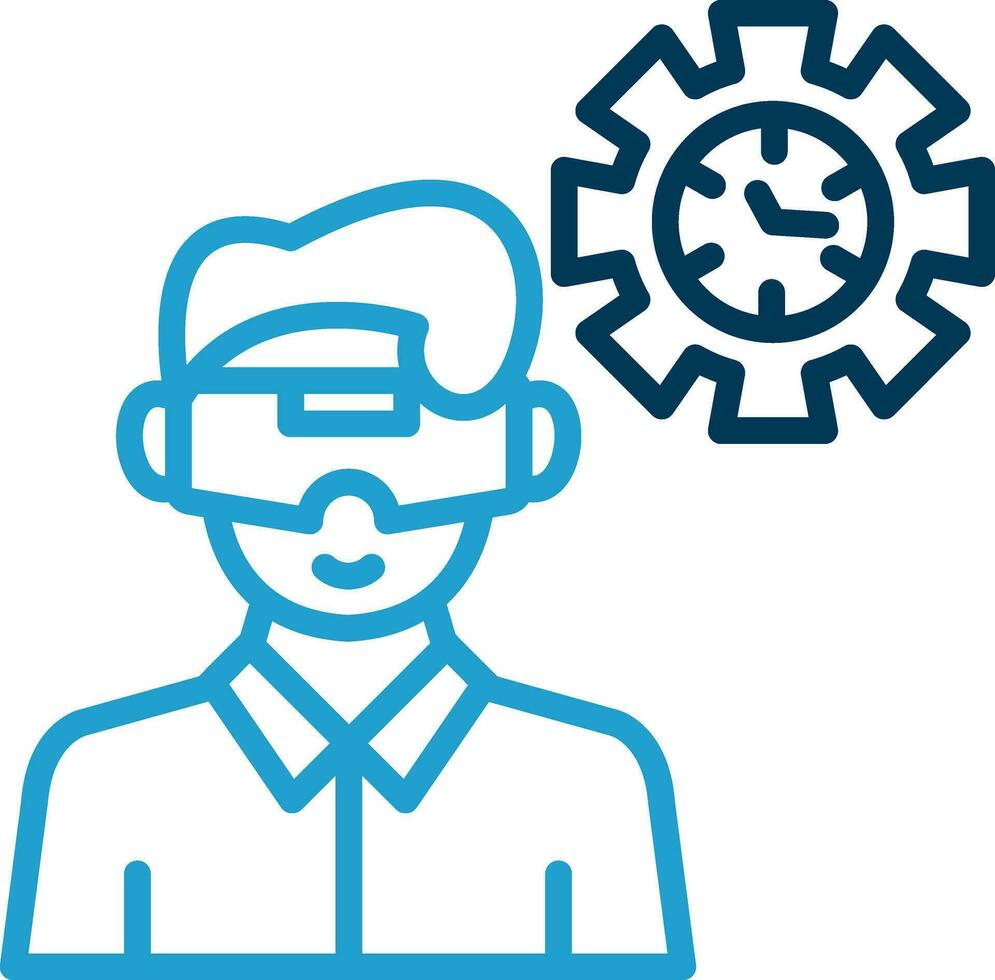 VR Historical Reenactment Vector Icon Design