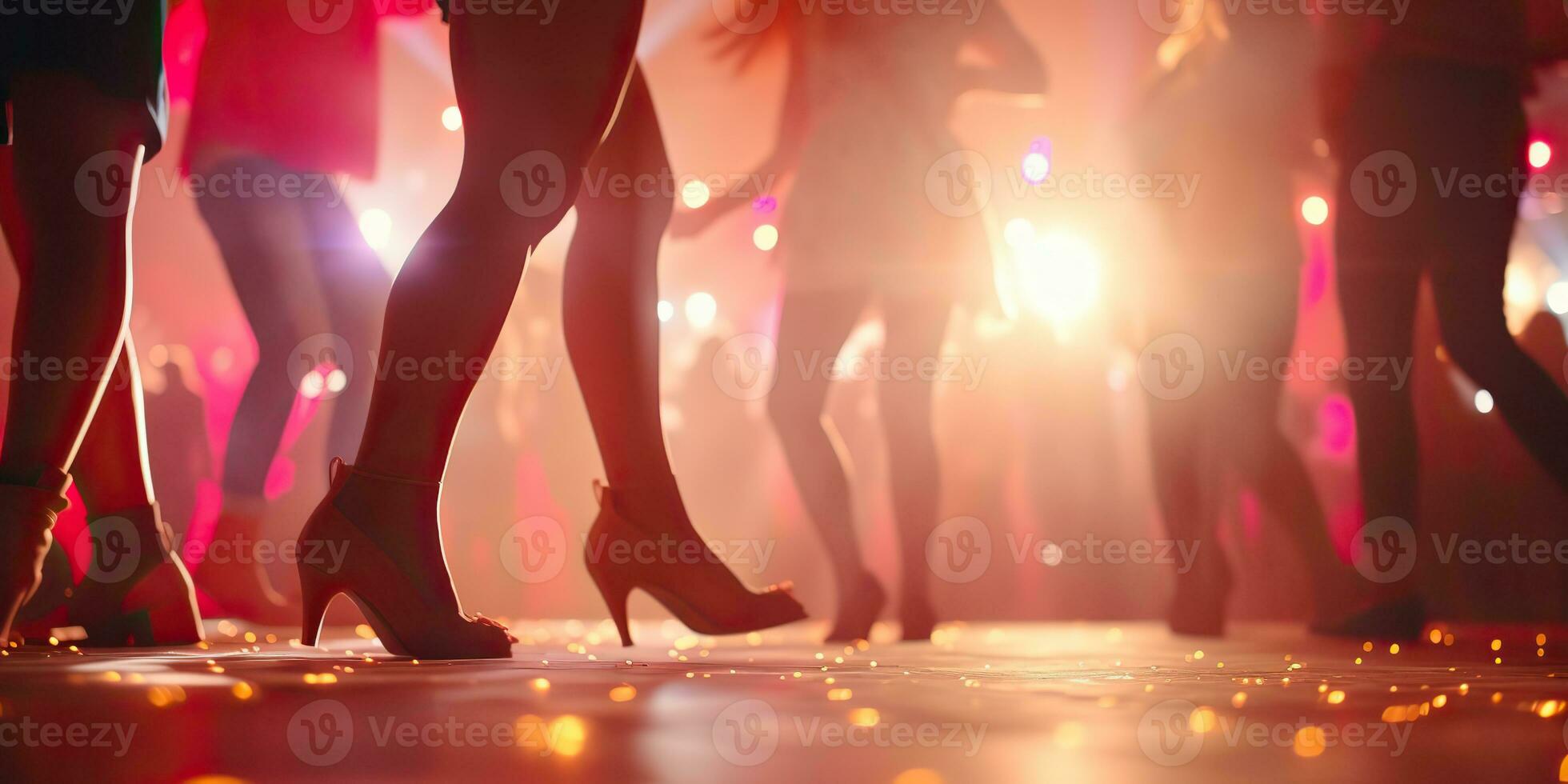 ai generado. ai generativo. noche club vida personas son bailando en bar pub escenario. gracioso movimiento fiesta tiempo. gráfico Arte foto