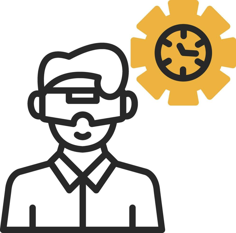 VR Historical Reenactment Vector Icon Design