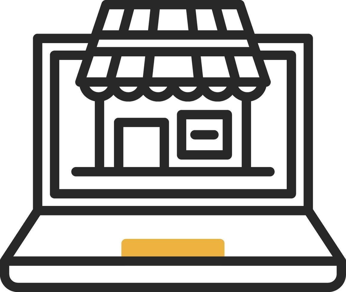 Virtual Marketplace Vector Icon Design