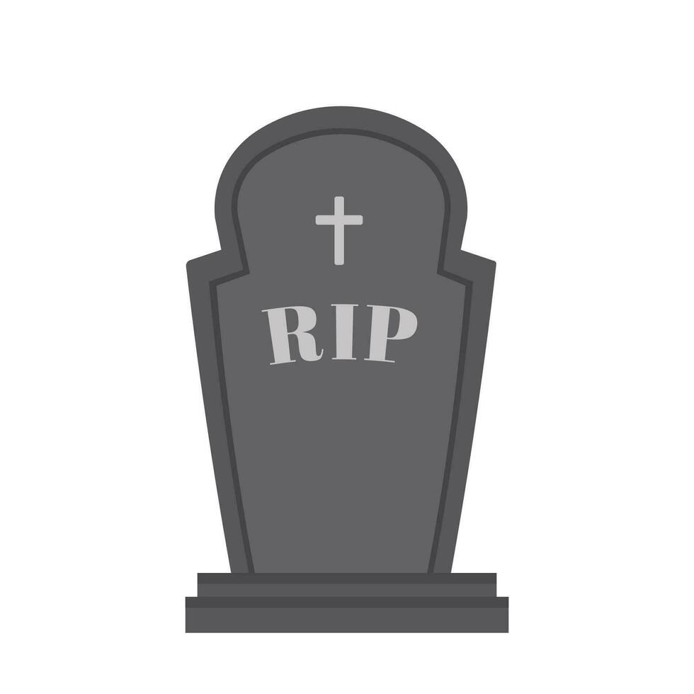 Tombstone Grave for Halloween Element Decoration Vector Illustration