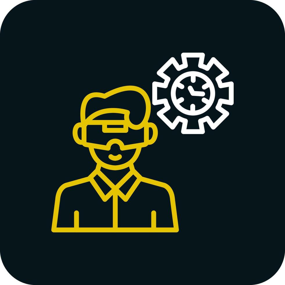 VR Historical Reenactment Vector Icon Design