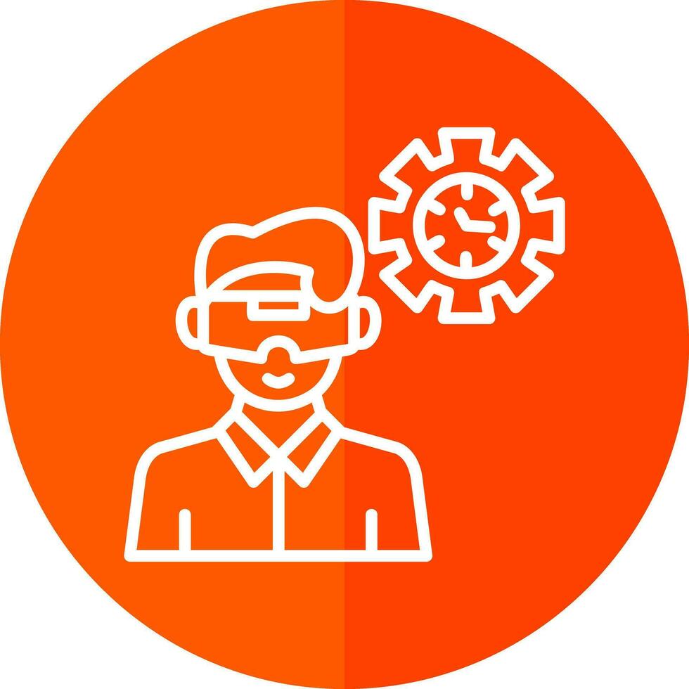 VR Historical Reenactment Vector Icon Design