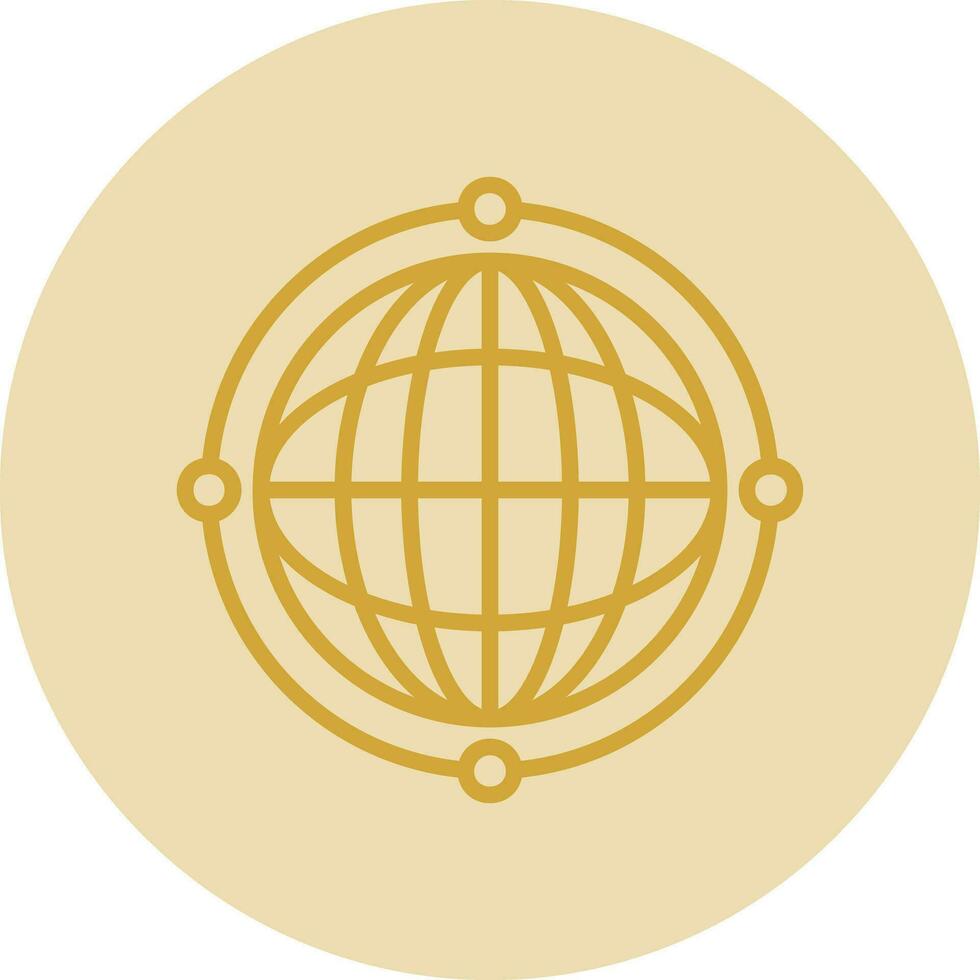 Virtual World Globe Vector Icon Design