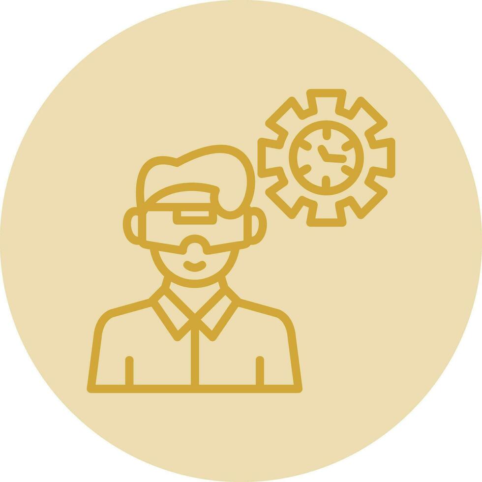 VR Historical Reenactment Vector Icon Design