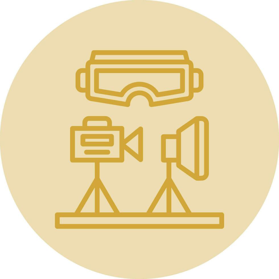 VR Design Studio Vector Icon Design