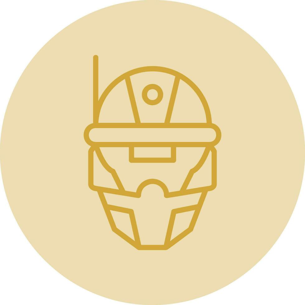 Cyberspace Helmet Vector Icon Design