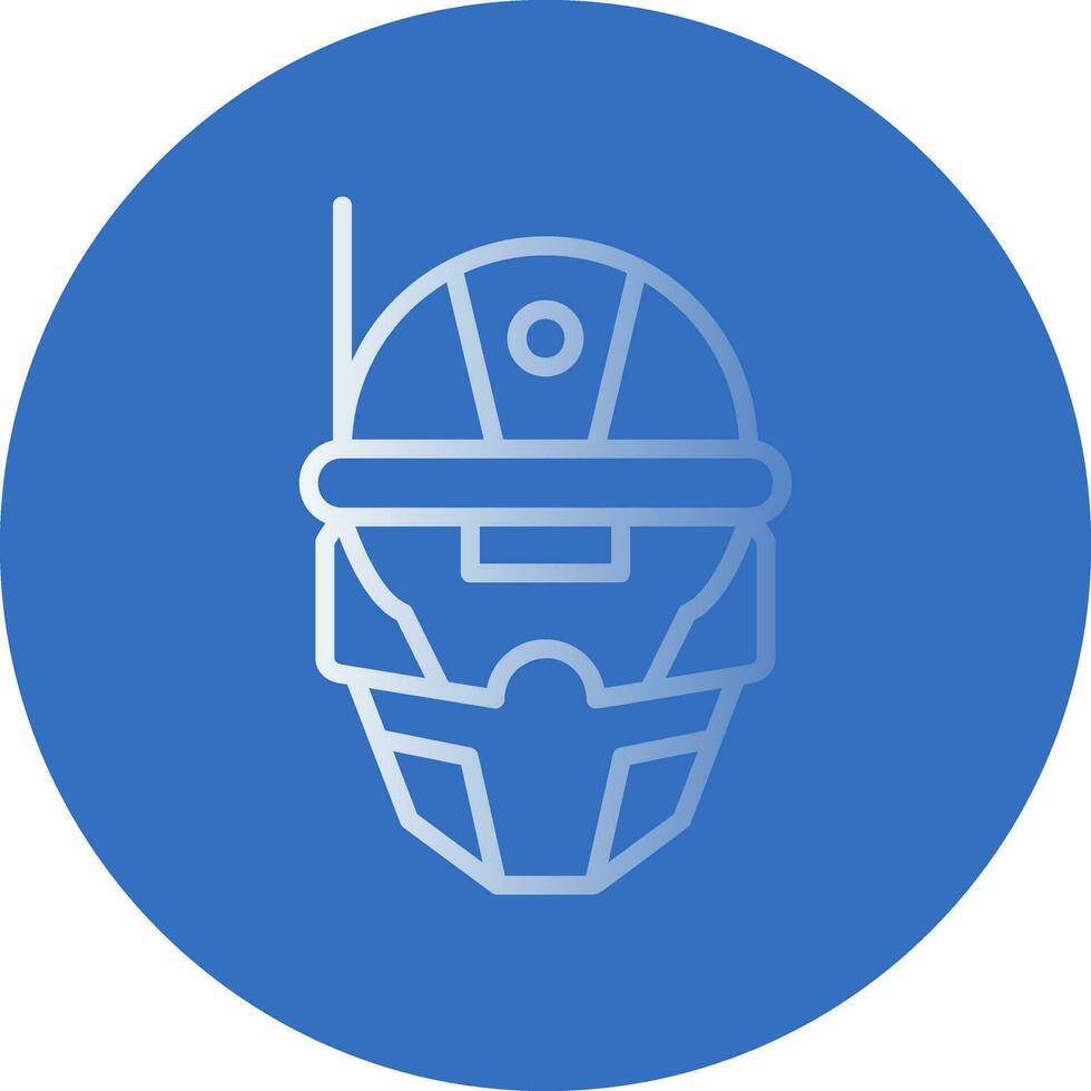 Cyberspace Helmet Vector Icon Design