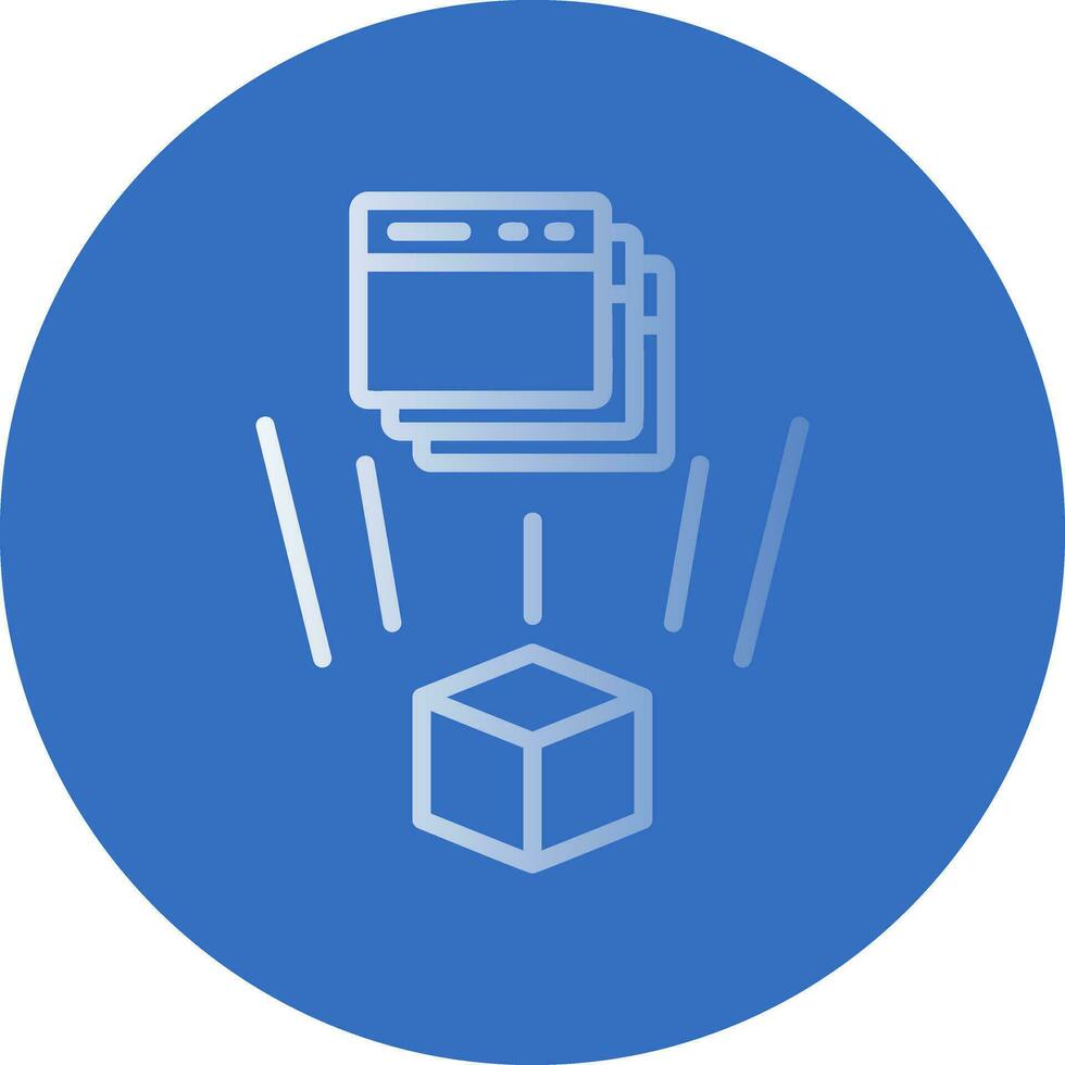 Holographic Interface Vector Icon Design