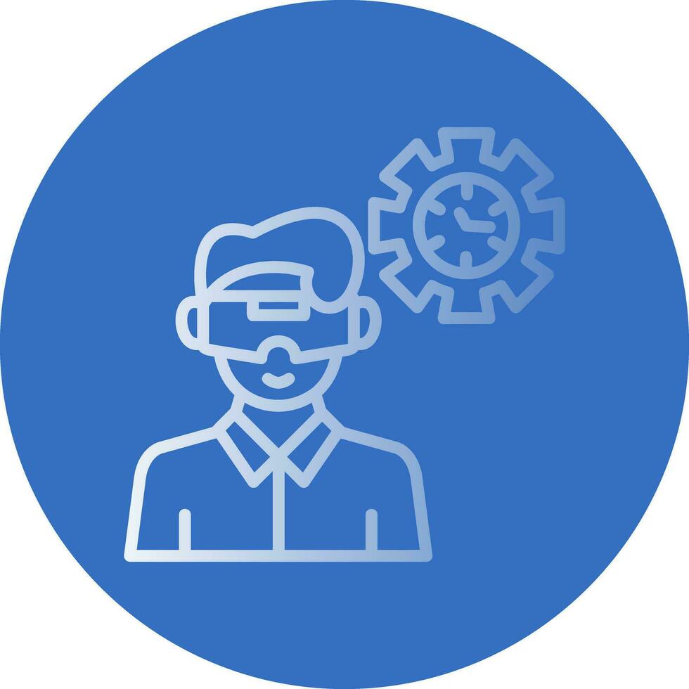 VR Historical Reenactment Vector Icon Design