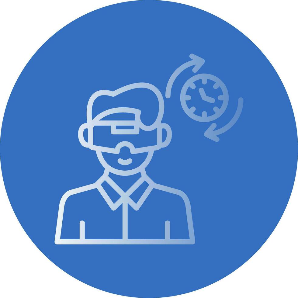 Time Travel Simulation Vector Icon Design