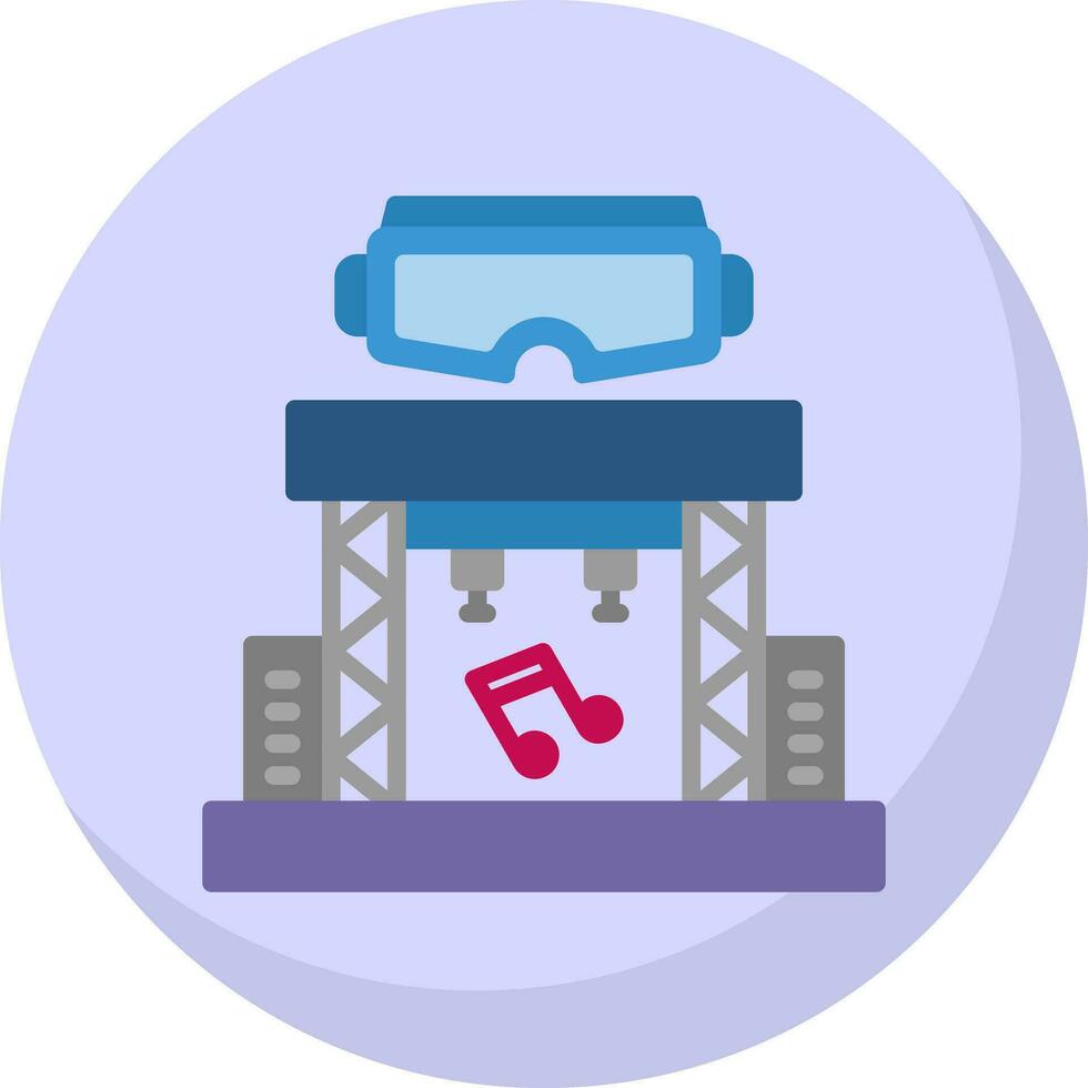 Virtual Reality Concert Vector Icon Design