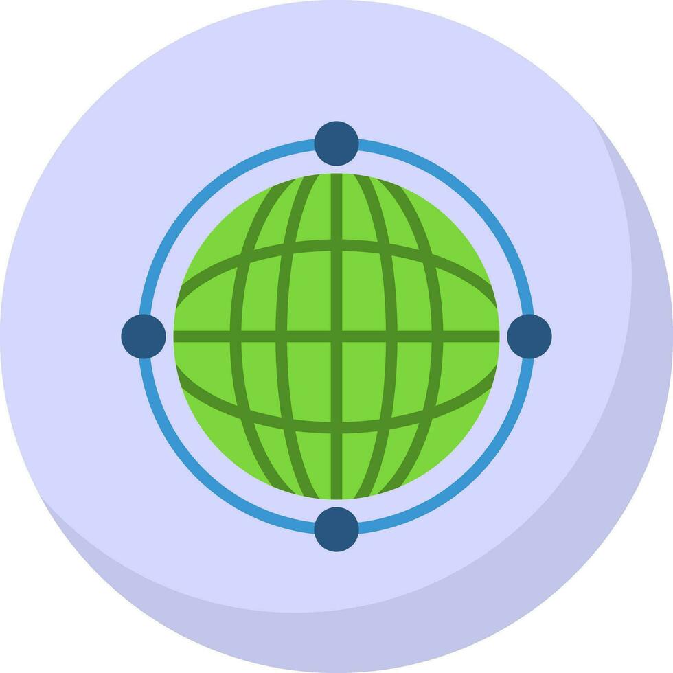 Virtual World Globe Vector Icon Design