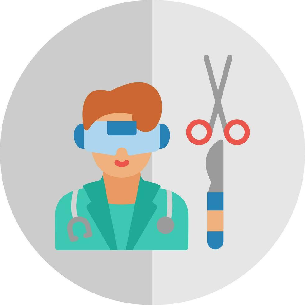 Virtual Reality Surgery Vector Icon Design