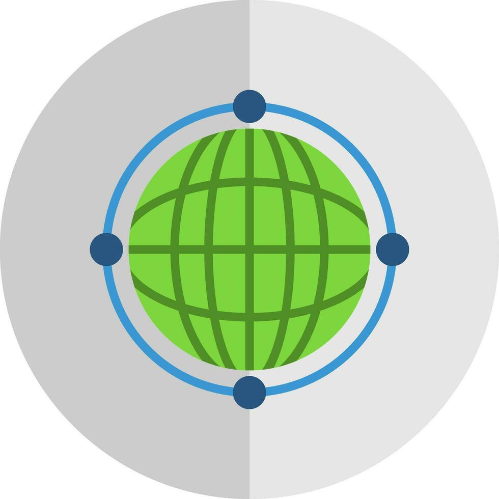 Virtual World Globe Vector Icon Design