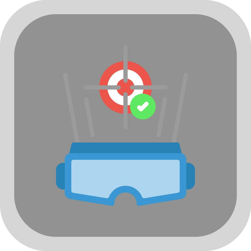 VR Police Training Vector Icon Design