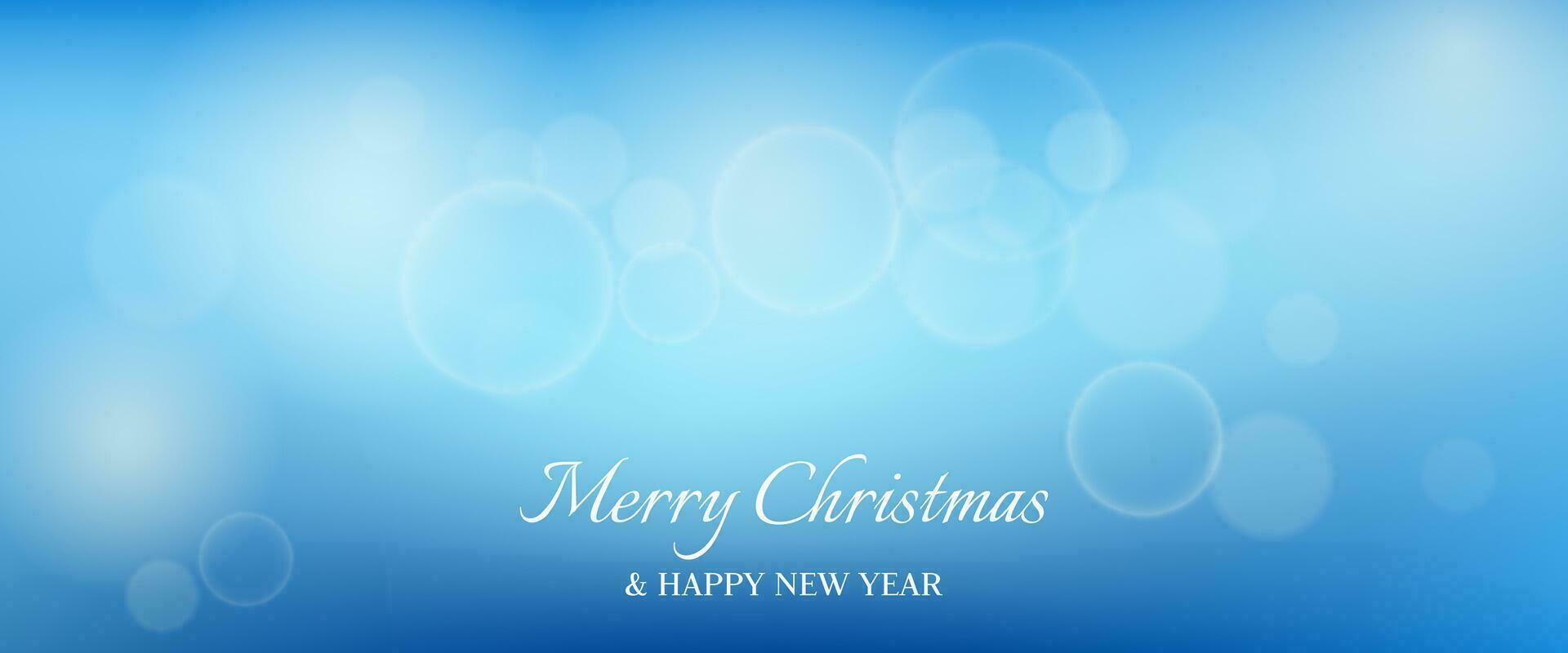 Bokeh background with New Year inscription vector