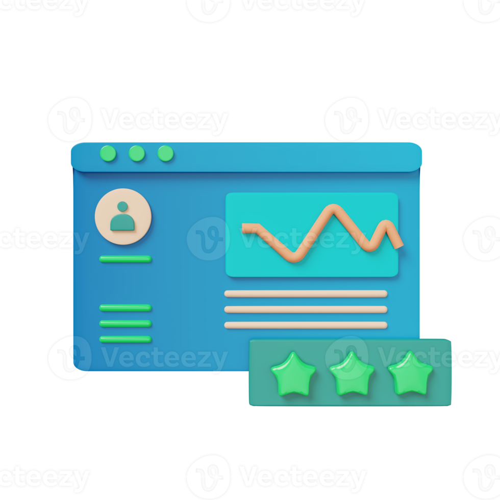 profile statistic 3d illustration png