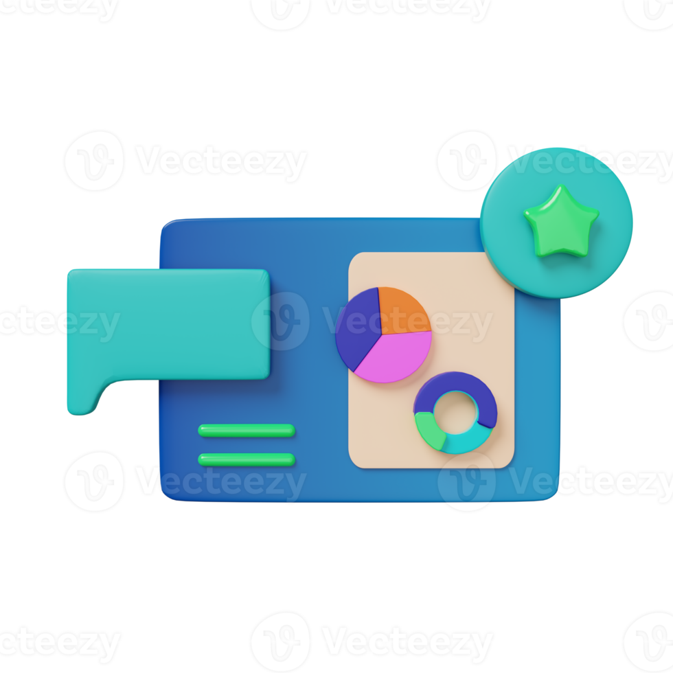 data interpretation 3d illustration png
