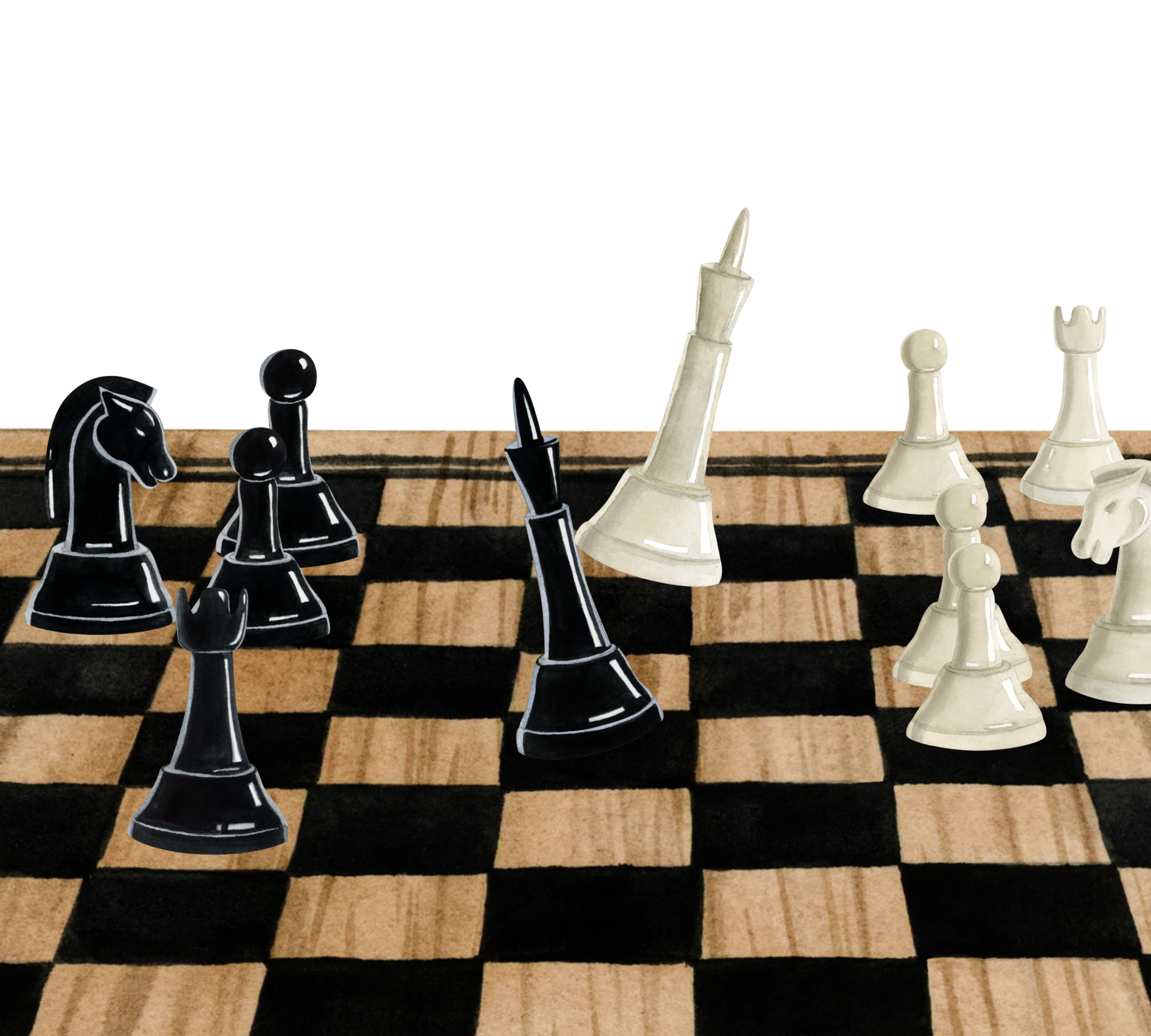 Checkmate white chess defeats black king 26565272 PNG