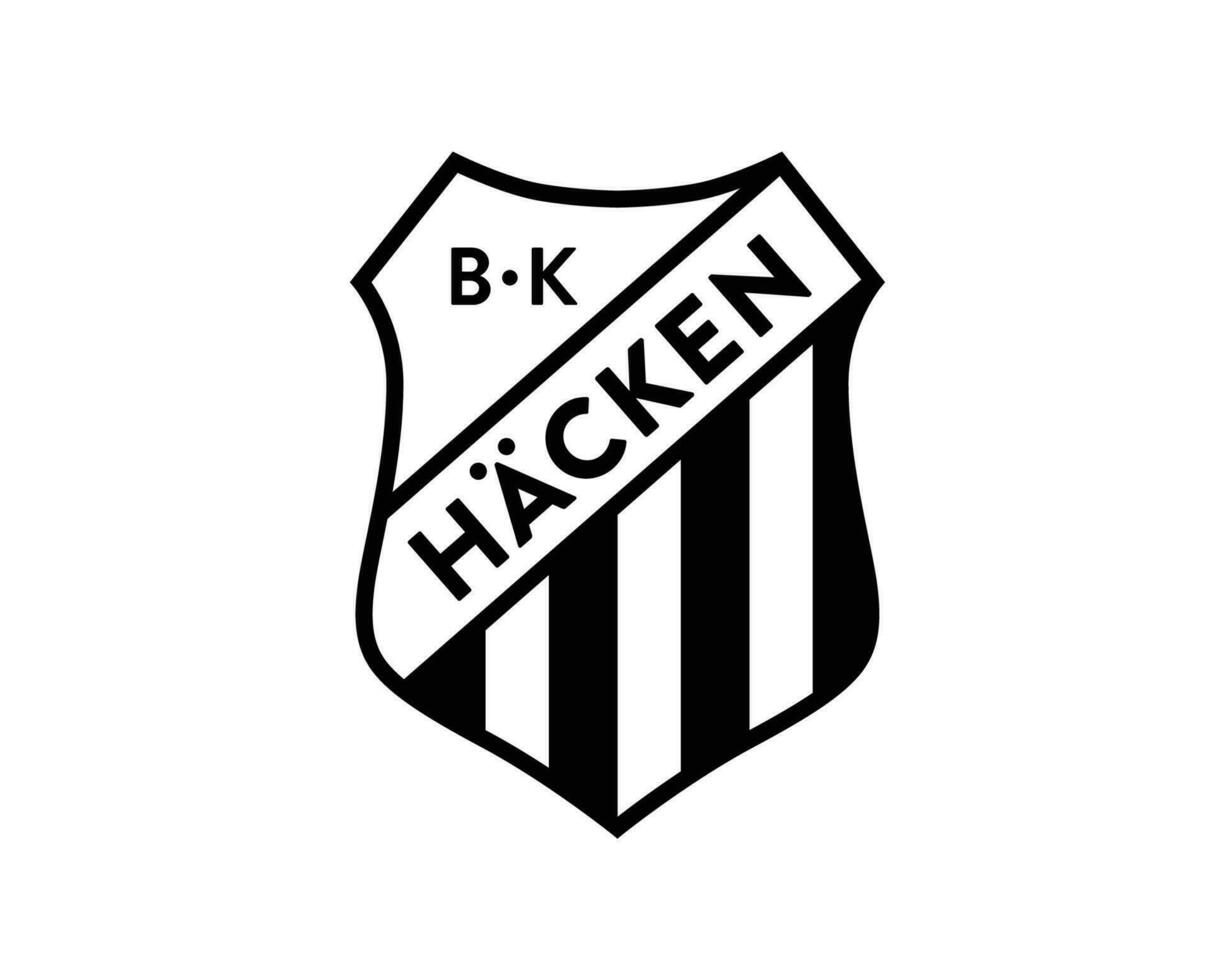 bk hackear club logo símbolo negro Suecia liga fútbol americano resumen diseño vector ilustración