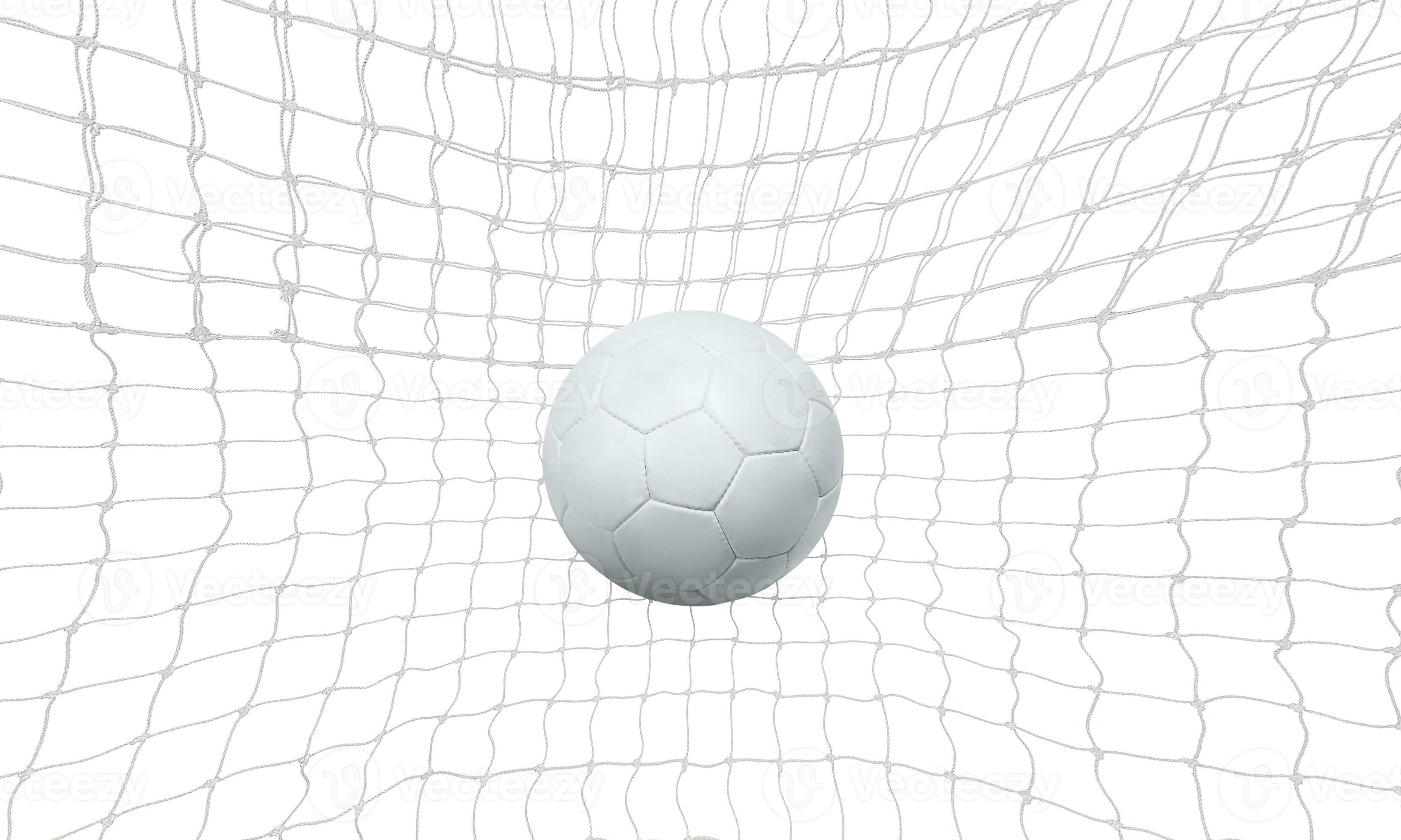 soccer ball in net Isolated on a white background 31419684 Stock Photo