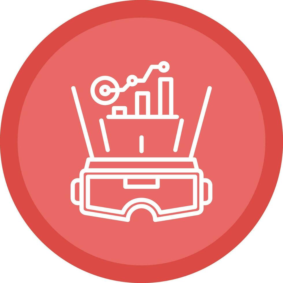 VR Data Visualization Vector Icon Design