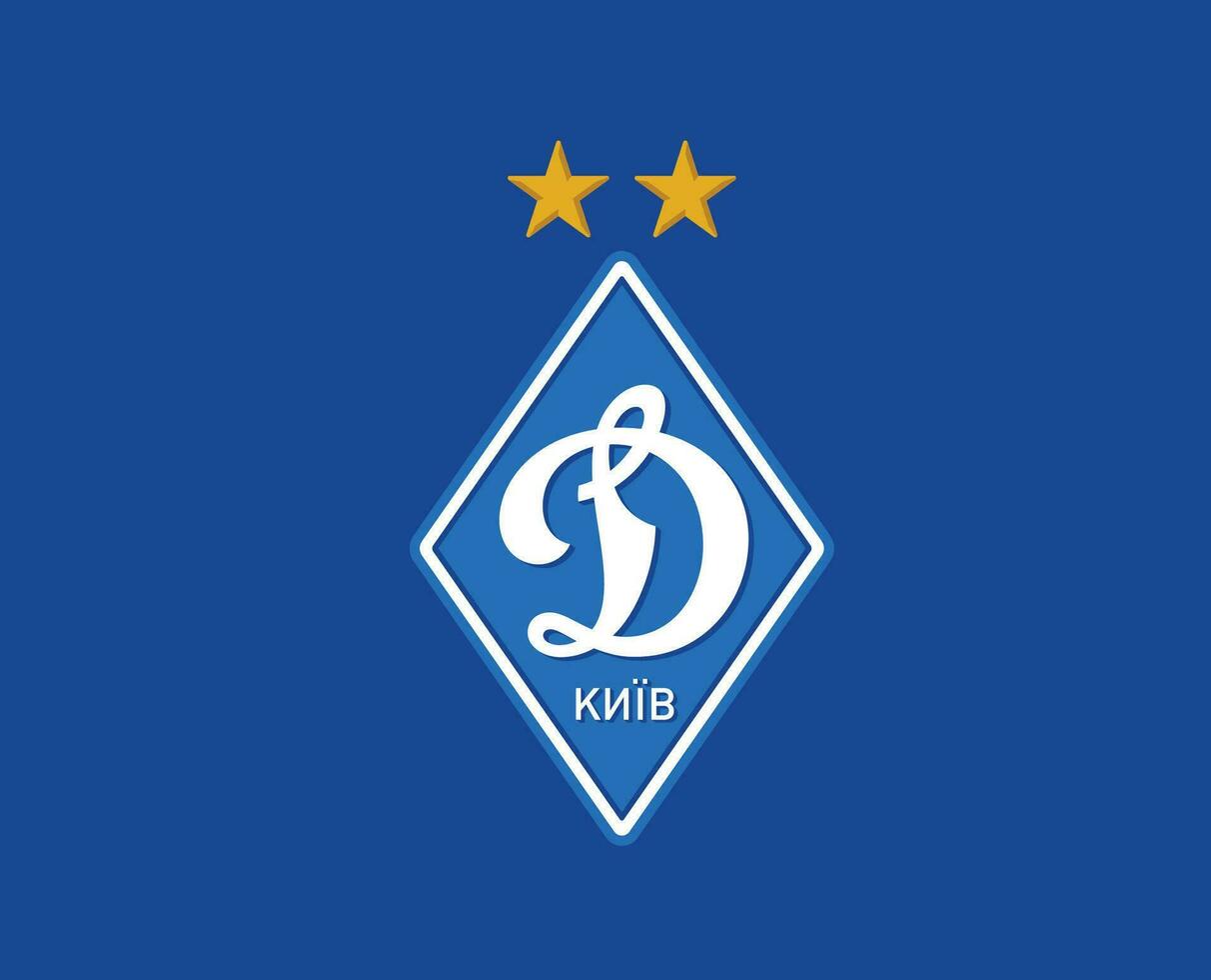 dinamo Kiev símbolo club logo Ucrania liga fútbol americano resumen diseño vector ilustración con azul antecedentes