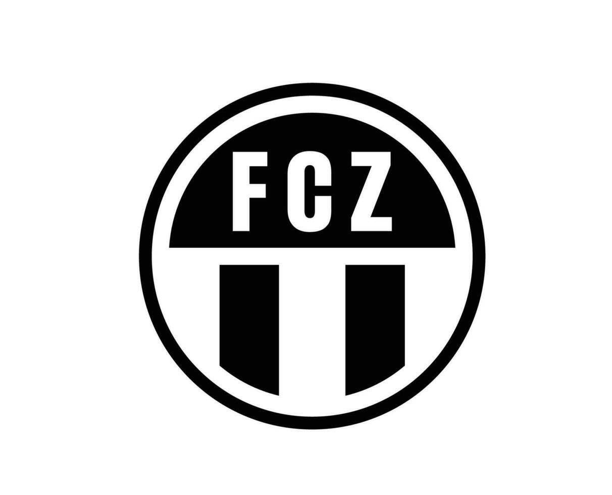 Zurich Symbol Club Logo Black Switzerland League Football Abstract Design Vector Illustration