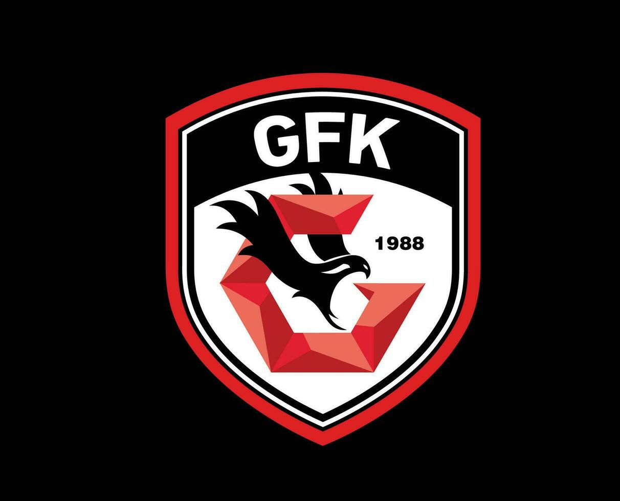 Gaziantep fk club logo símbolo Turquía liga fútbol americano resumen diseño vector ilustración con negro antecedentes