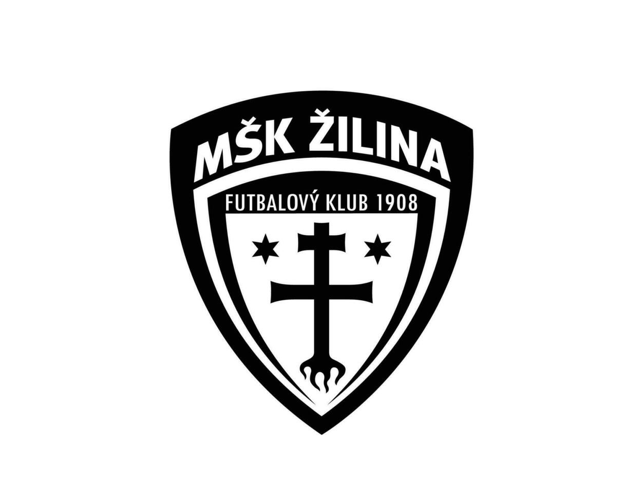 Zilina Club Symbol Logo Black Slovakia League Football Abstract Design Vector Illustration