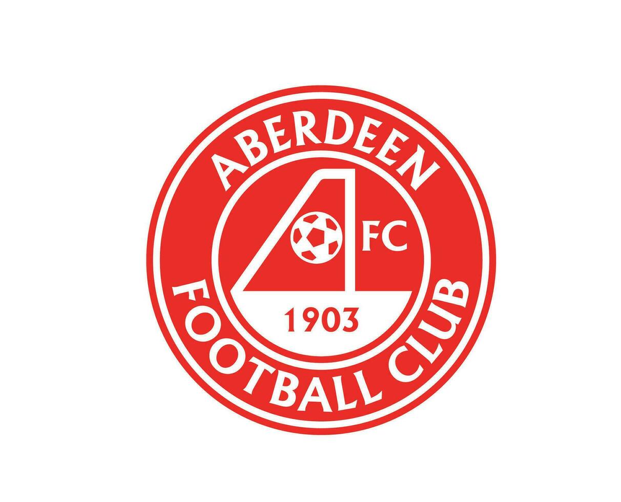 Aberdeen FC Club Logo Symbol Scotland League Football Abstract Design Vector Illustration