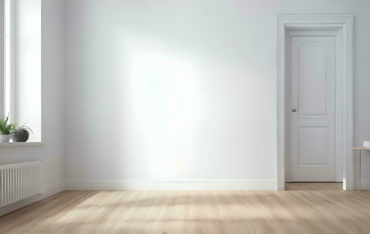 simple interior with empty wall copy space ai generated photo