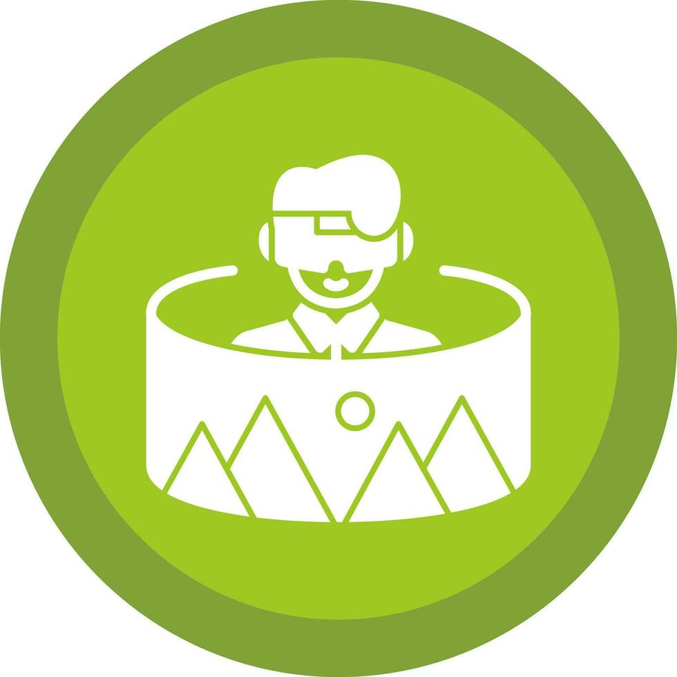 Virtual Landscapes Vector Icon Design
