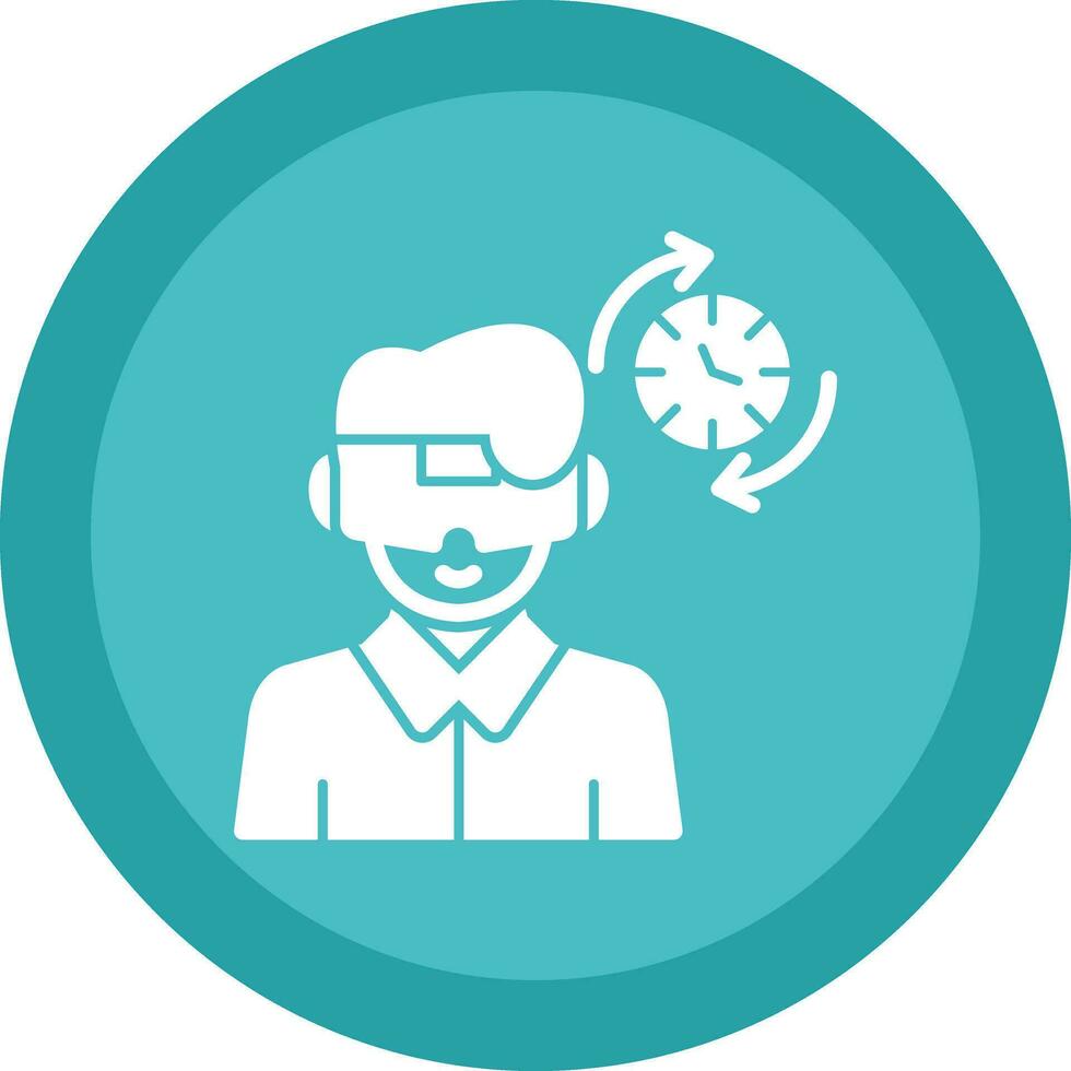 Time Travel Simulation Vector Icon Design