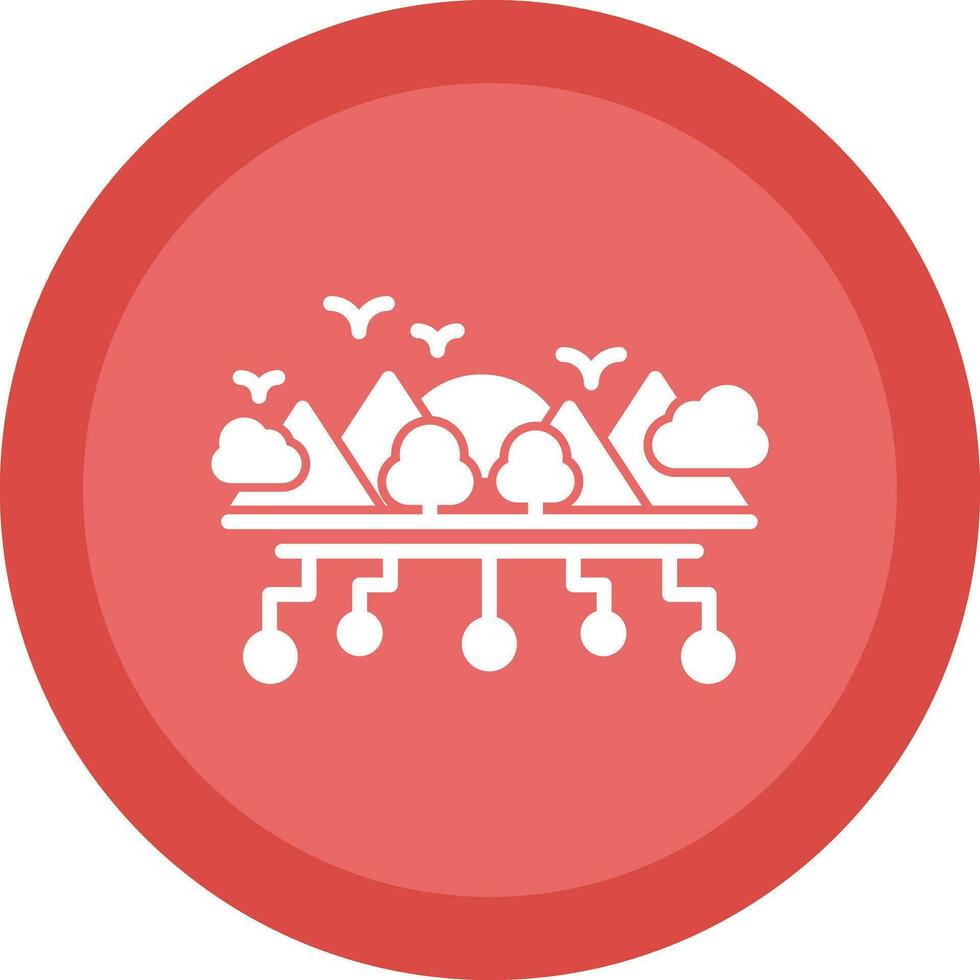 AI-Generated Landscapes Vector Icon Design