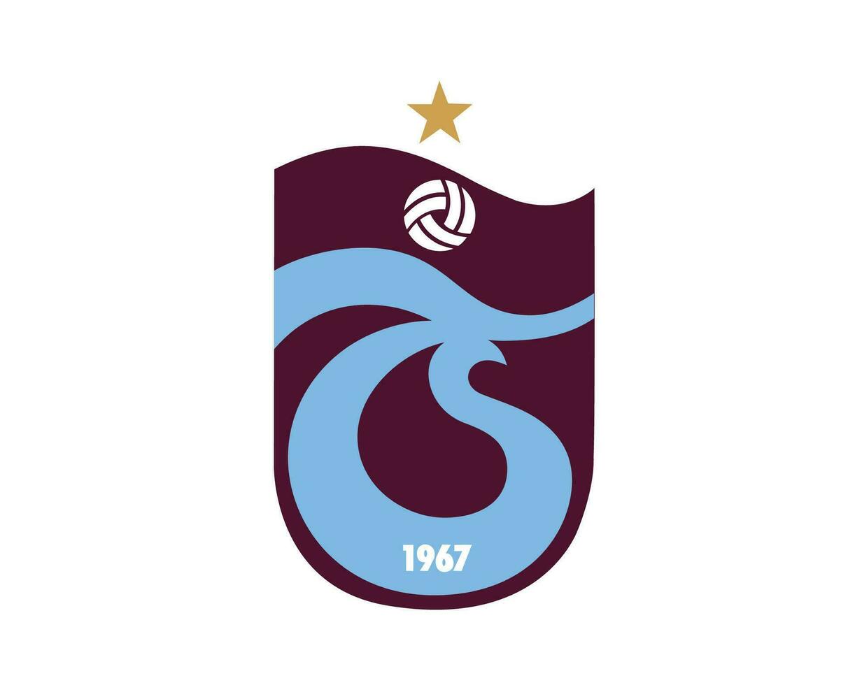 Trabzonspor Club Logo Symbol Turkey League Football Abstract Design Vector Illustration