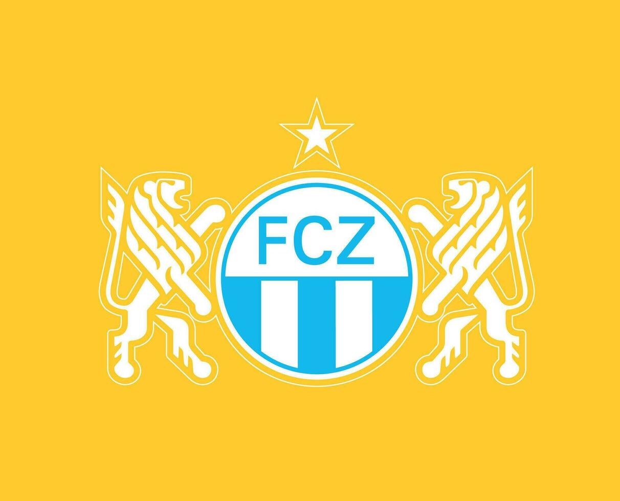 Zurich club símbolo logo Suiza liga fútbol americano resumen diseño vector ilustración con amarillo antecedentes