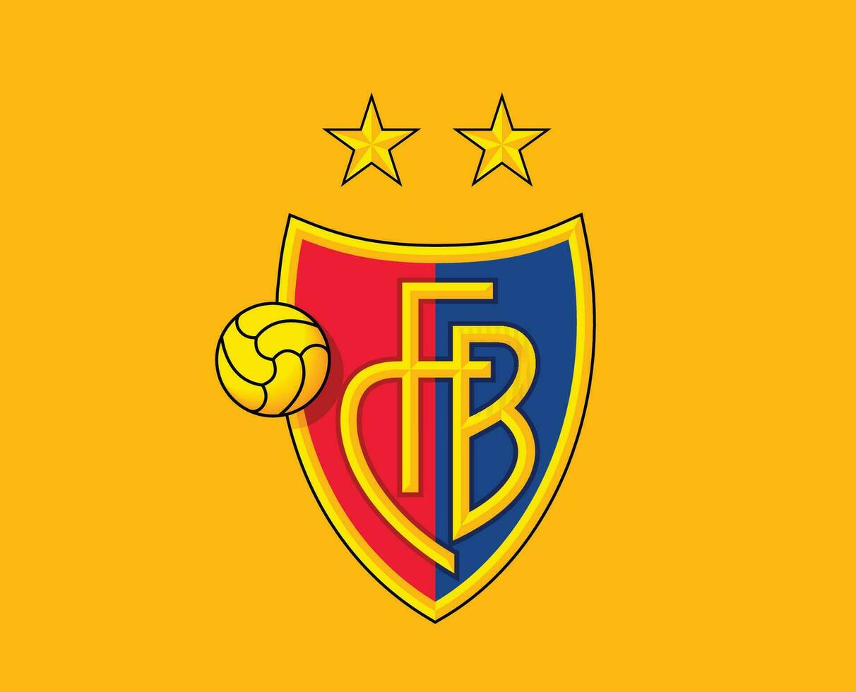 basilea club logo símbolo Suiza liga fútbol americano resumen diseño vector ilustración con naranja antecedentes