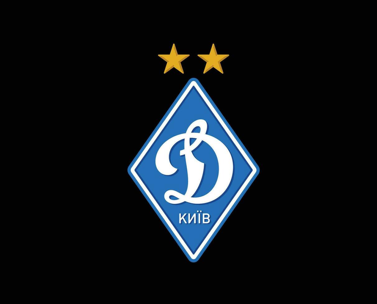 dinamo Kiev club logo símbolo Ucrania liga fútbol americano resumen diseño vector ilustración con negro antecedentes