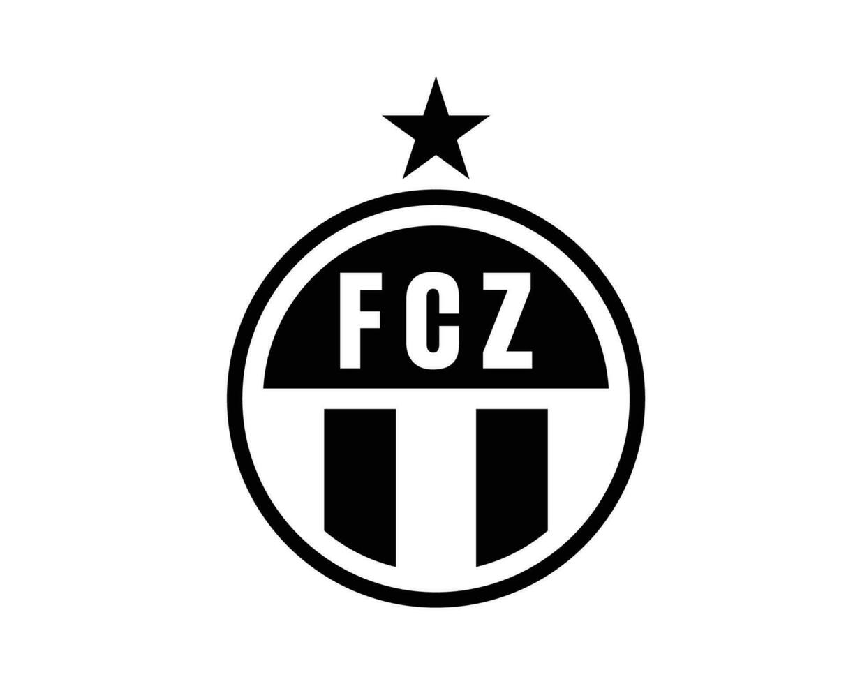 Zurich Logo Club Symbol Black Switzerland League Football Abstract Design Vector Illustration