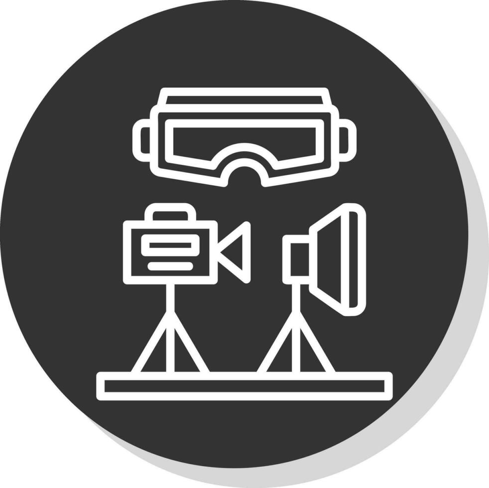 VR Design Studio Vector Icon Design