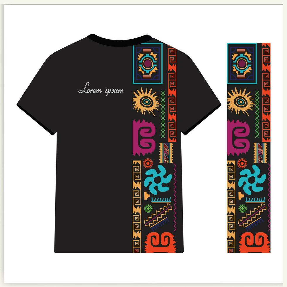 geométrico étnico hombre camiseta diseño vector