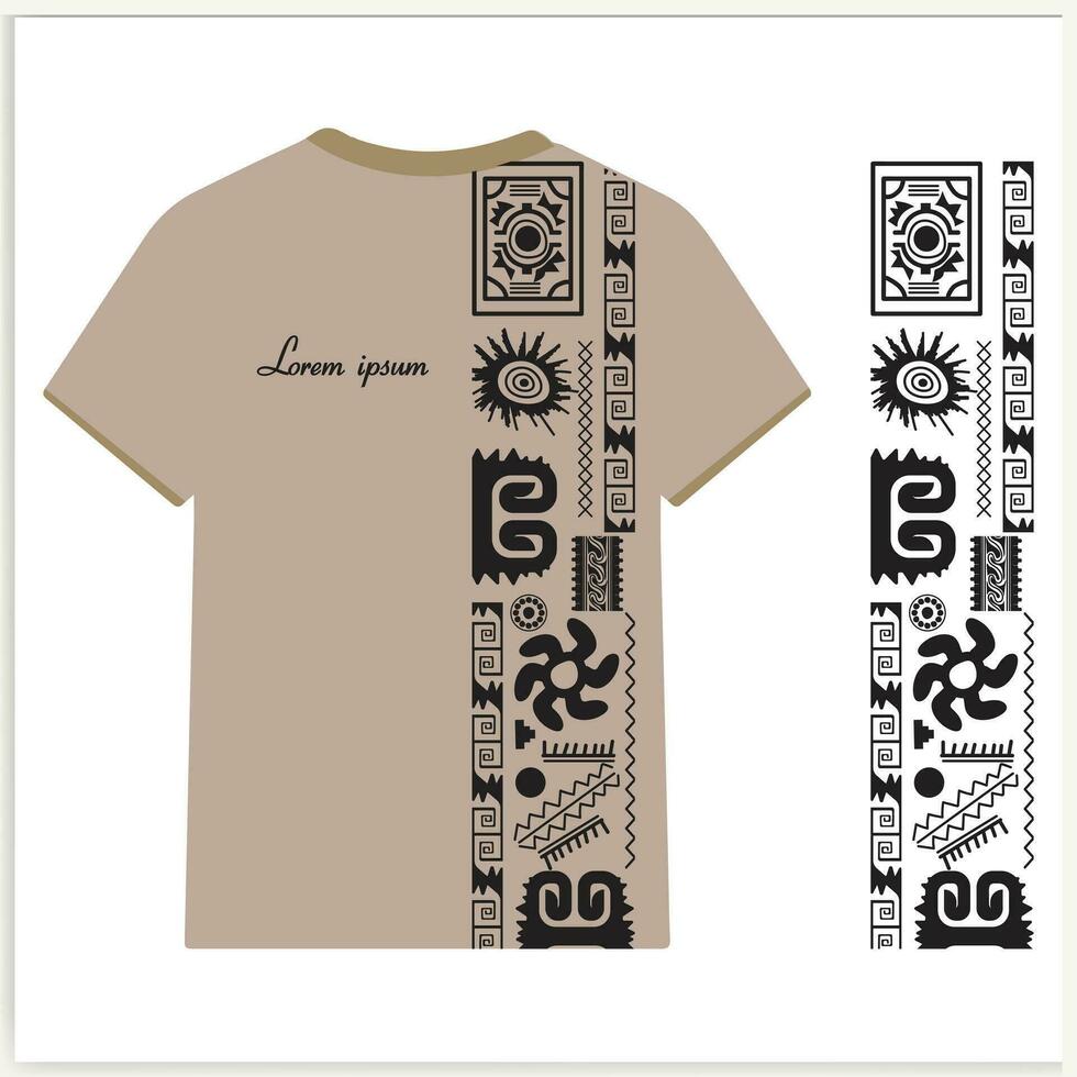 Hand-drawn abstract ethnic background style great for textile, t-shirt design vector