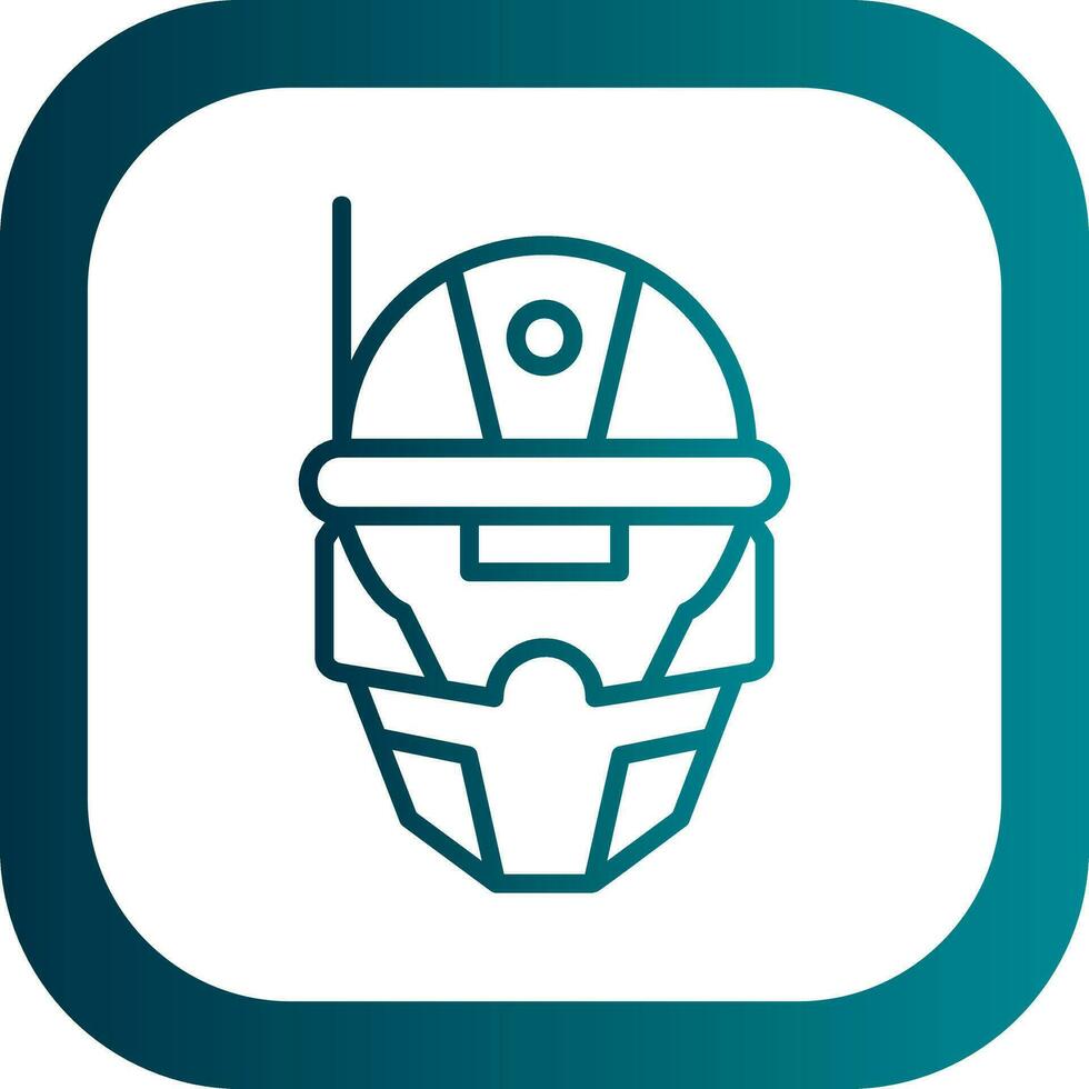 Cyberspace Helmet Vector Icon Design
